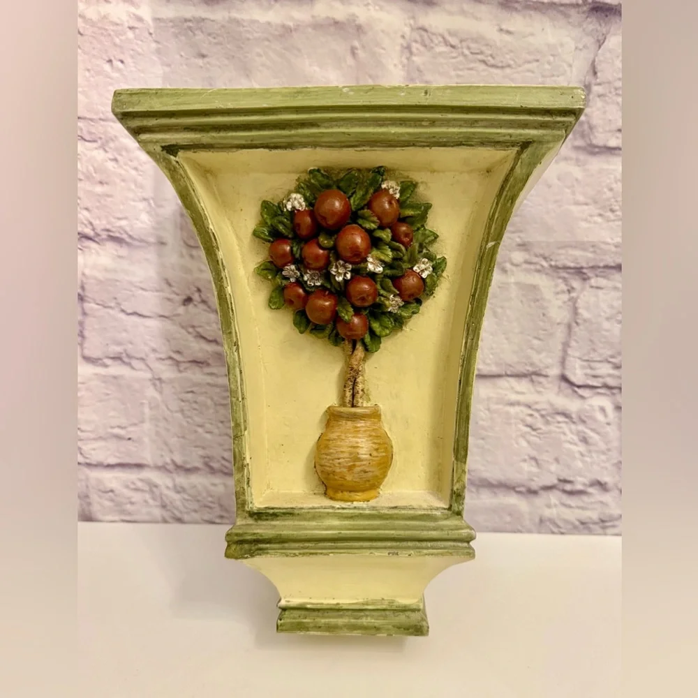 Vintage Apple Tree Wall Shelf Bracket Rustic Farmhouse Cottagecore Decor